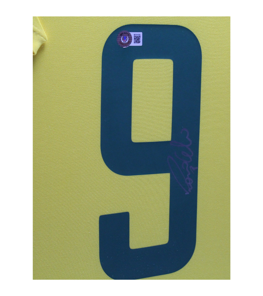 Ronaldo Lima Brazil 2002 Framed Home Shirt 