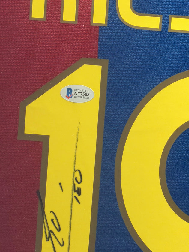 Lionel Messi FC Barcelona 07/08 ingelijst thuis Shirt