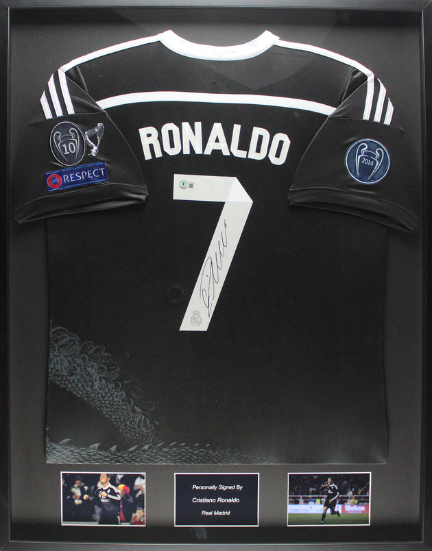 Cristiano Ronaldo Real Madrid 14/15 Framed 3rd Shirt