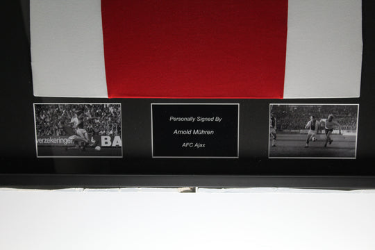 Arnold Mühren AFC Ajax Retro framed home shirt