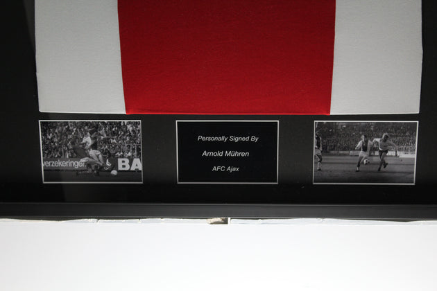 Arnold Mühren AFC Ajax Retro framed home shirt