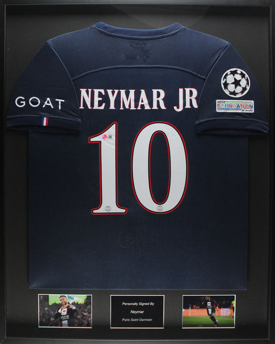 Neymar JR Paris Saint Germain 22/23 Framed Home Shirt