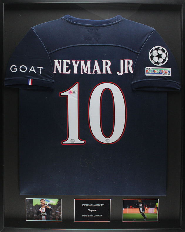 Neymar JR Paris Saint Germain 22/23 Framed Home Shirt
