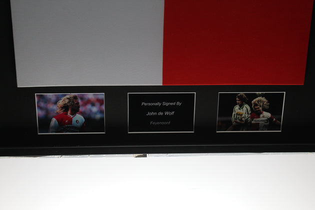 John de Wolf Feyenoord framed 94/95 home shirt (Damaged A)