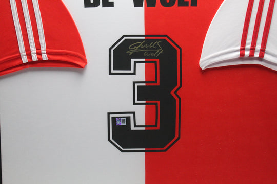John de Wolf Feyenoord framed 94/95 home shirt (Damaged A)