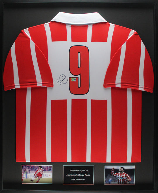 Romario PSV Eindhoven 90/92 Ingelijst Thuis Shirt