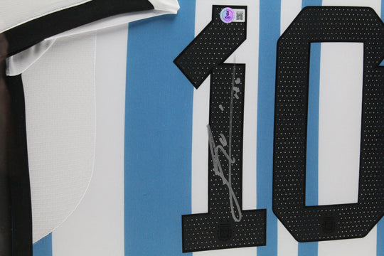Lionel Messi Argentina 2022 Framed Home Shirt 