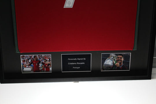 Cristiano Ronaldo Portugal 2016 Framed Home Shirt 