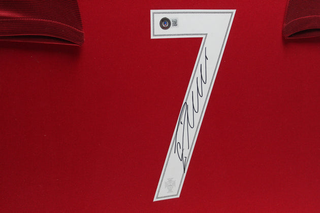 Cristiano Ronaldo Portugal 2016 Framed Home Shirt 