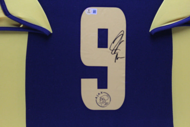 Zlatan Ibrahimovic AFC Ajax 00/01 gerahmtes Auswärtstrikot 