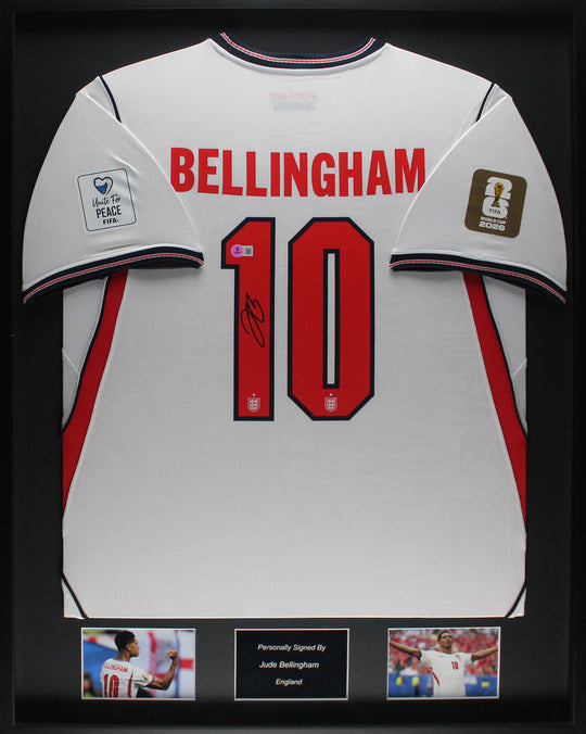 Jude Bellingham England WM 2026 gerahmtes Heimtrikot