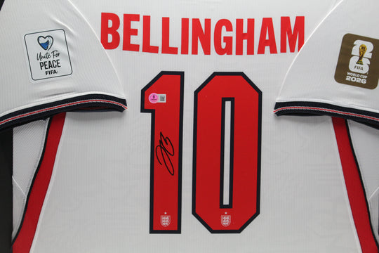Jude Bellingham England WM 2026 gerahmtes Heimtrikot