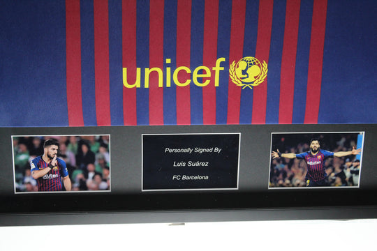 Luis Suarez FC Barcelona 15/16 indrammet hjemmebanetrøje