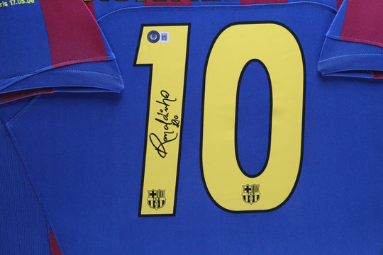 Ronaldinho FC Barcelona 05/06 indrammet hjemmebanetrøje