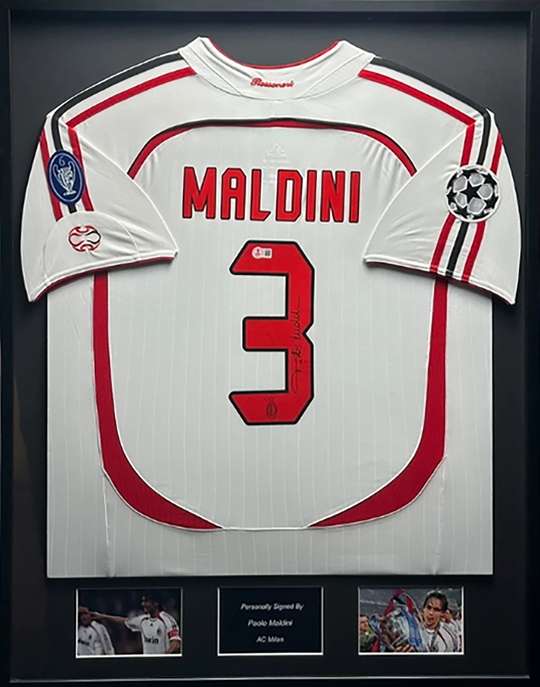 Paolo Maldini AC Milan 06/07 framed away shirt 