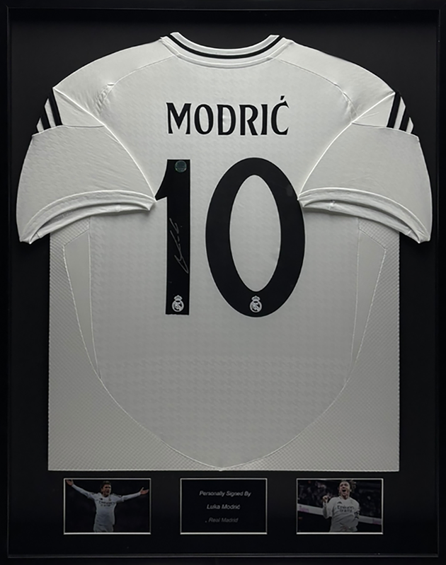 Luka Modric Real Madrid 24/25 Framed Home Shirt 