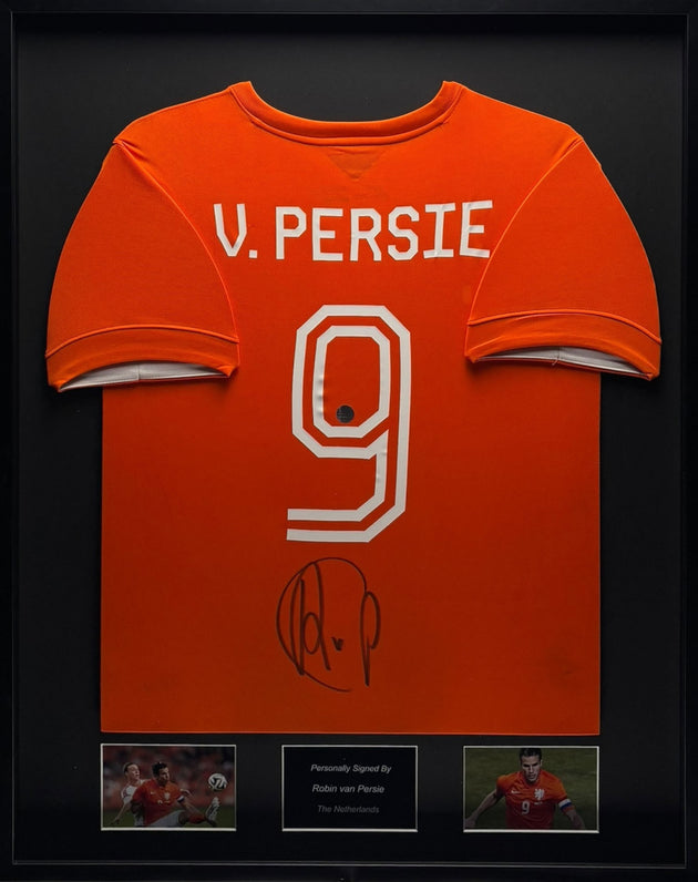 Robin van Persie Netherlands 14/15 framed home shirt 