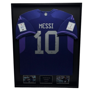 Lionel Messi Argentinie 22/23 ingelijst uit shirt