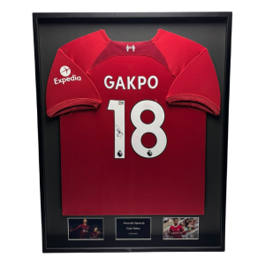 Cody Gakpo Liverpool 22/23 ingelijst thuis shirt